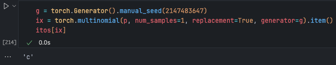 First character probability