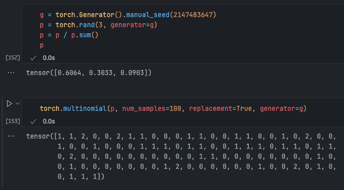 Multinomial sampling