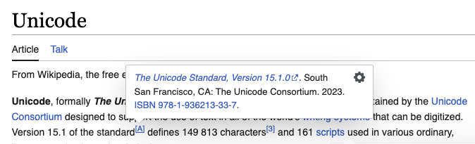 Unicode reasons